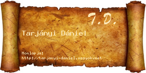 Tarjányi Dániel névjegykártya